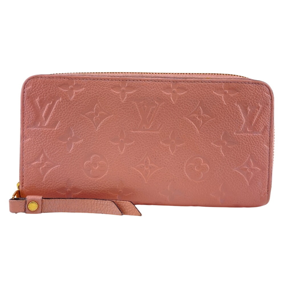 LOUIS VUITTON M64090 Zippy Wallet, Round Zipper, Monogram Empreinte, Long Pink